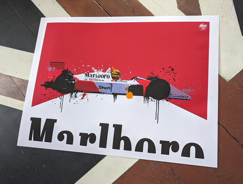 Ayrton Senna 1988 McLaren MP4/4 F1 Print