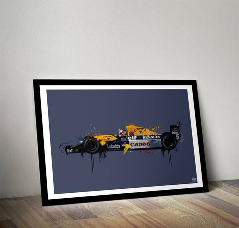 Nigel Mansell 1992 Williams FW14B F1 Print