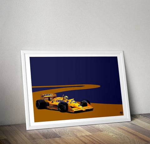 Ayrton Senna 1987 Lotus 99T F1 Print