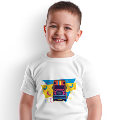 Retro Truck T-Shirt Kids - (White)