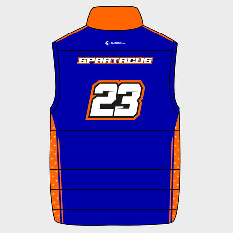 Marcus Simpson - Spartacus Gilet (Orange and Blue)