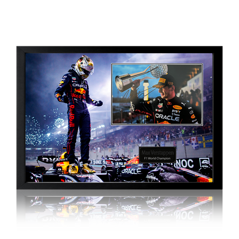 Max Verstappen Signed Image Iconic Frame