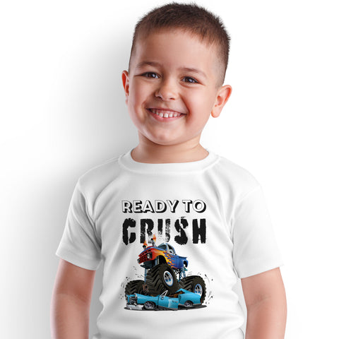 Ready to Crush - Monster Truck Kids T-Shirt