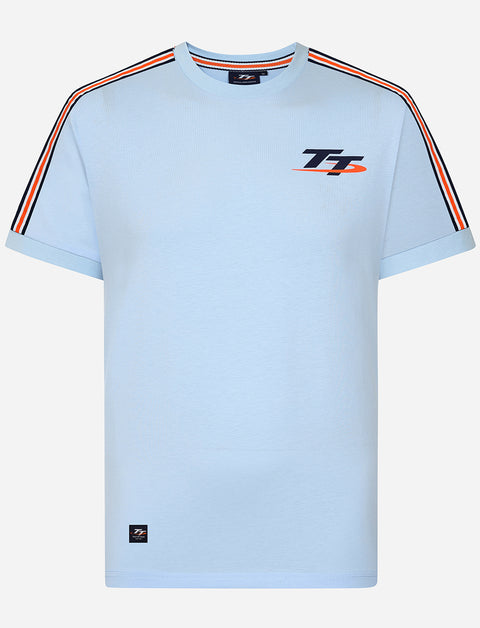 TT Races Signature Tape Detail T-Shirt - Light Blue