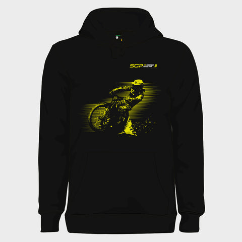 Speedway 1/4 Wheelie Black Hoodie Unisex