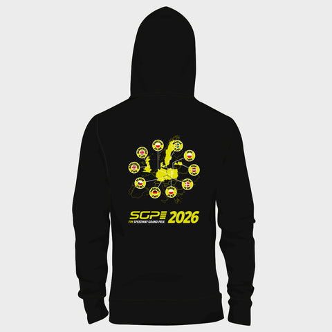 Speedway Course Calendar Hoodie 2026 Black Unisex