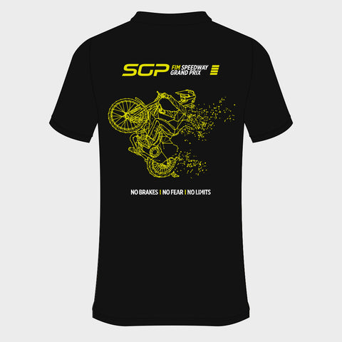 Speedway Wheelie Design T-Shirt Black Unisex