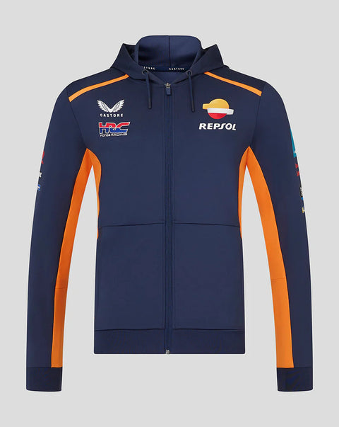 Unisex Honda HRC Repsol Zip Up Hoodie - Black Iris