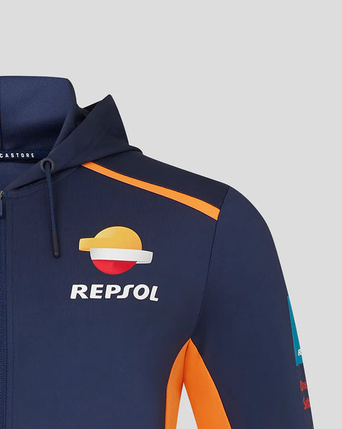 Unisex Honda HRC Repsol Zip Up Hoodie - Black Iris