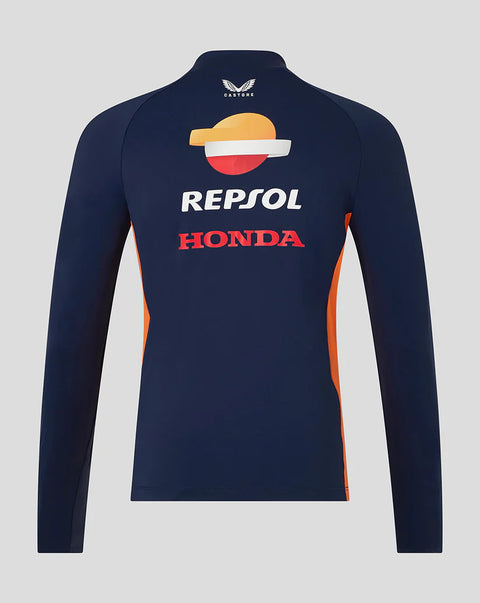 Unisex Honda HRC Quarter Zip Top - Black Iris