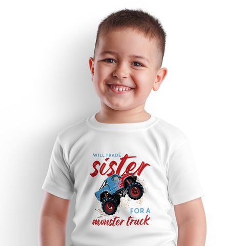 Will Trade Sister for a Monster Truck - Kids T-Shirt