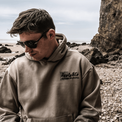 Beige Surf Diamond Hoodie