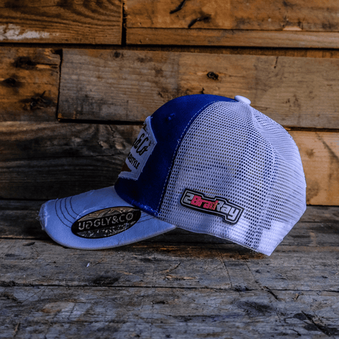 Blue & White Diamond Trucker Hat x Bradley Ray #28