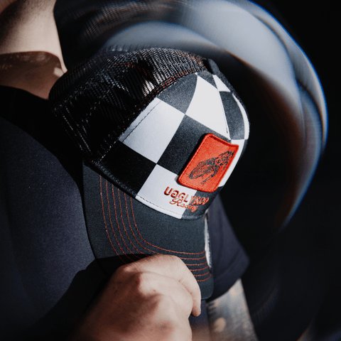 Chequered Flattrack Cap