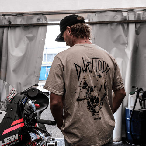 Davey Todd ‘Lightning Bolt’ Beige Tee