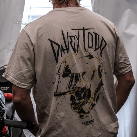 Davey Todd ‘Lightning Bolt’ Beige Tee
