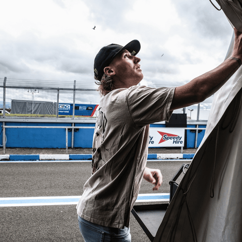 Davey Todd ‘Lightning Bolt’ Beige Tee