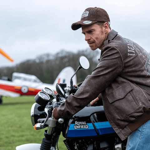Brown 'Aviation' Diamond Trucker Hat