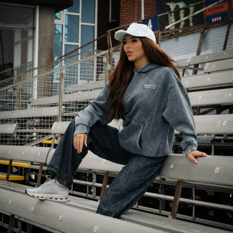 Blue Diamond Acid Wash Hoodie