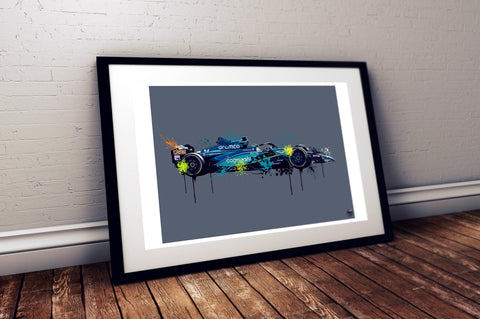 Fernando Alonso 2023 Aston Martin AMR23 F1 Print
