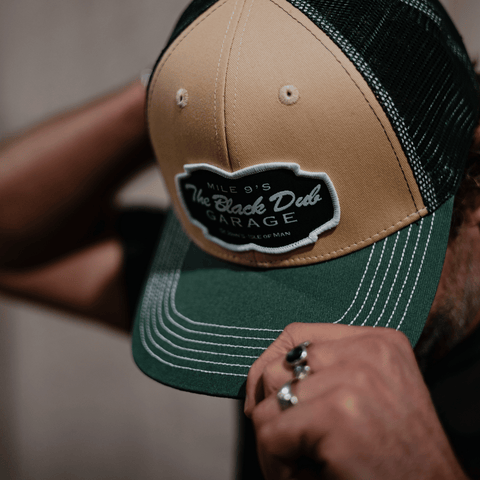 Green & Beige Garage Cap