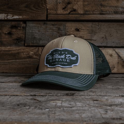 Green & Beige Garage Cap