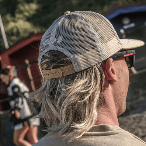 Biege & Sky Blue Garage Cap