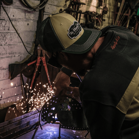 Green & Beige Garage Cap