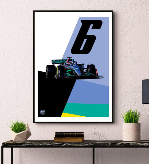 George Russell 2022 Mercedes W13 F1 Print