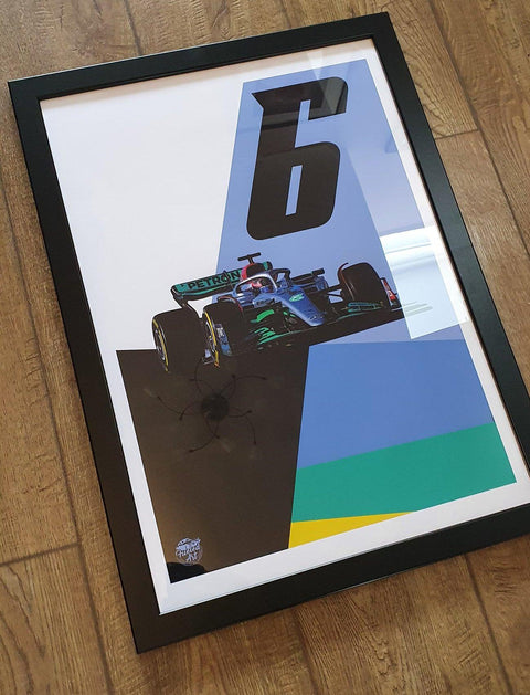 George Russell 2022 Mercedes W13 F1 Print