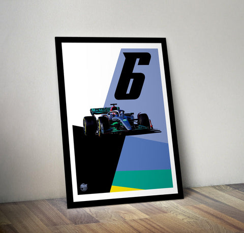 George Russell 2022 Mercedes W13 F1 Print