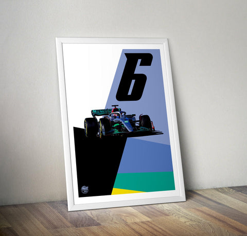 George Russell 2022 Mercedes W13 F1 Print