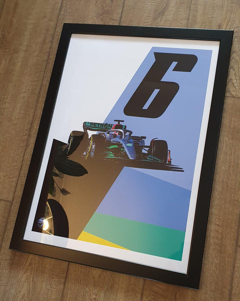 George Russell 2022 Mercedes W13 F1 Print