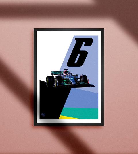 George Russell 2022 Mercedes W13 F1 Print
