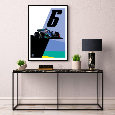 George Russell 2022 Mercedes W13 F1 Print