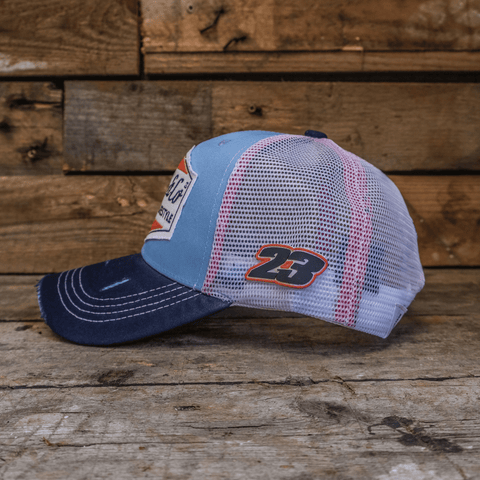 Retro Blue & Orange Diamond Cap