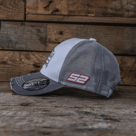 Grey & White Diamond Cap