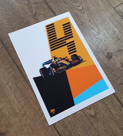 Lando Norris 2022 McLaren MCL36 F1 Print