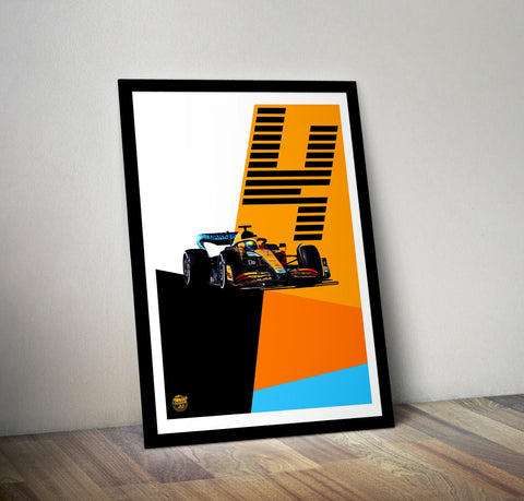 Lando Norris 2022 McLaren MCL36 F1 Print