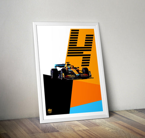 Lando Norris 2022 McLaren MCL36 F1 Print