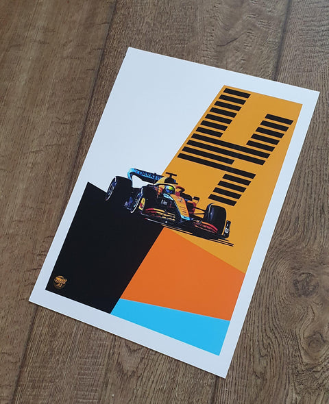 Lando Norris 2022 McLaren MCL36 F1 Print