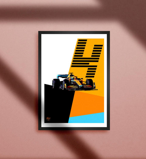 Lando Norris 2022 McLaren MCL36 F1 Print