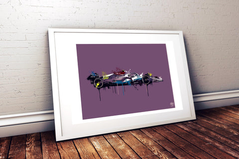 Lewis Hamilton 2022 Mercedes W13 F1 Print
