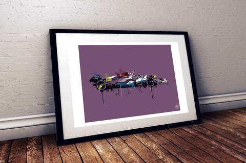 Lewis Hamilton 2022 Mercedes W13 F1 Print