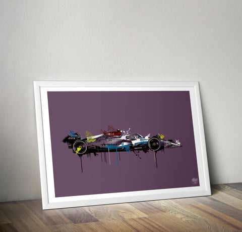 Lewis Hamilton 2022 Mercedes W13 F1 Print