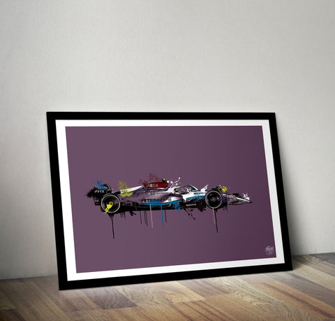 Lewis Hamilton 2022 Mercedes W13 F1 Print