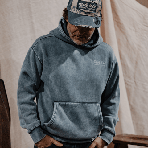 Blue Diamond Acid Wash Hoodie