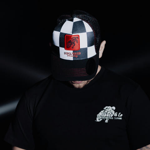 Chequered Flattrack Cap