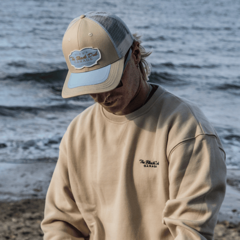 Biege & Sky Blue Garage Cap