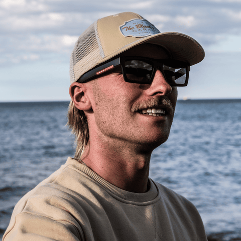 Biege & Sky Blue Garage Cap